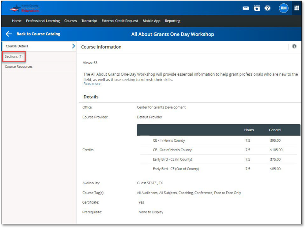 Screenshot showing registration button
