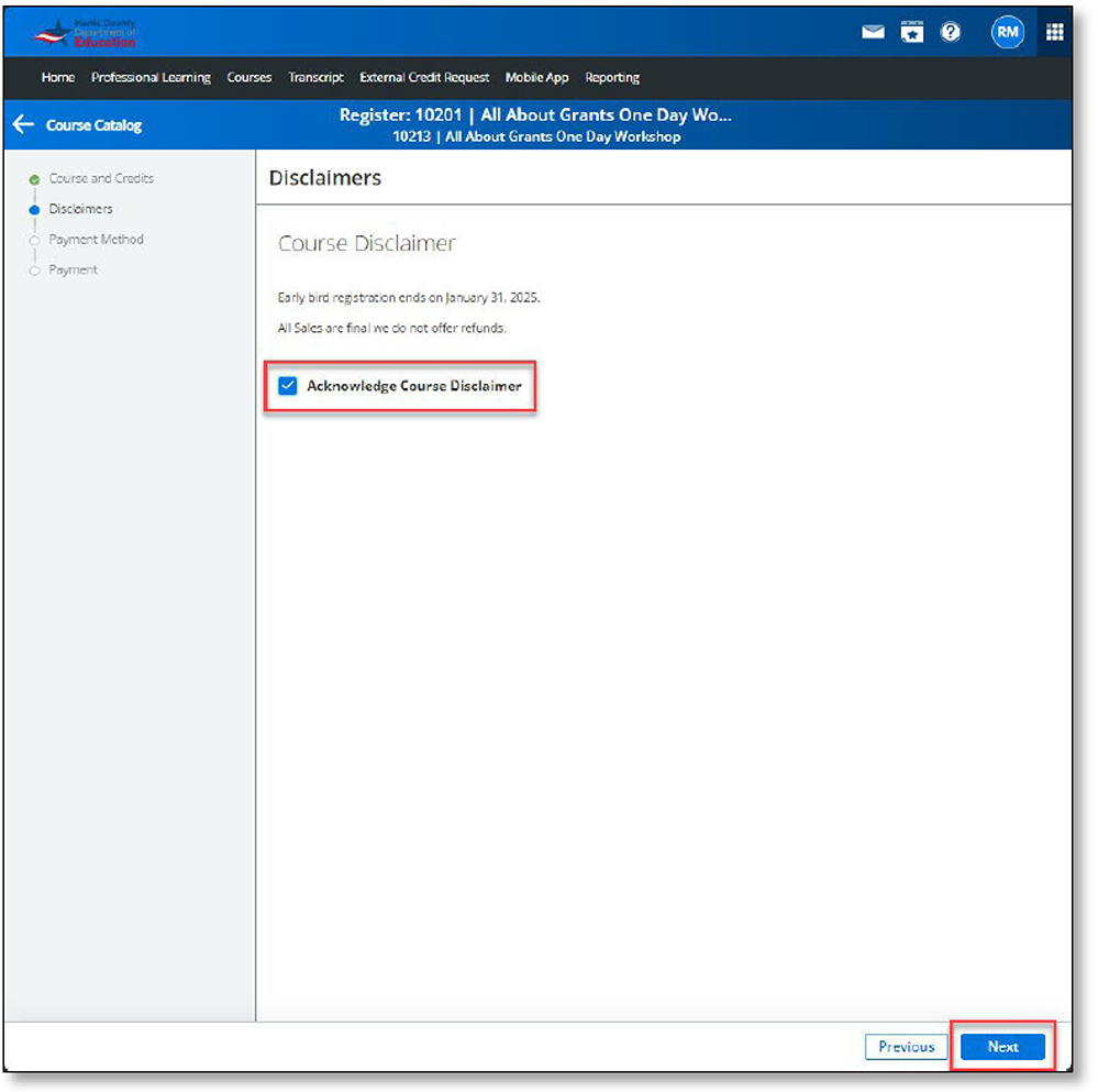 Screenshot showing payment options