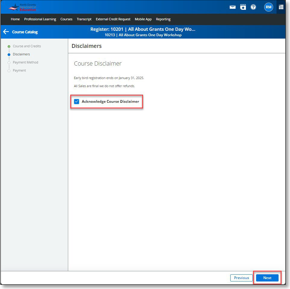 Screenshot showing payment options