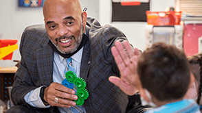 HCDE Superintendent James Colbert Jr. visits staff and students at La Porte Head Start